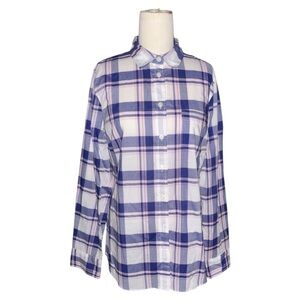 J. Crew Blue & Pink Plaid Classic Button-down Shirt